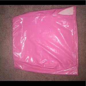 pink bodycon skirt